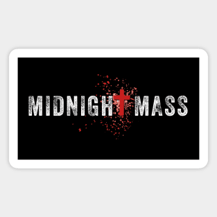 Midnight mass in red cross Magnet